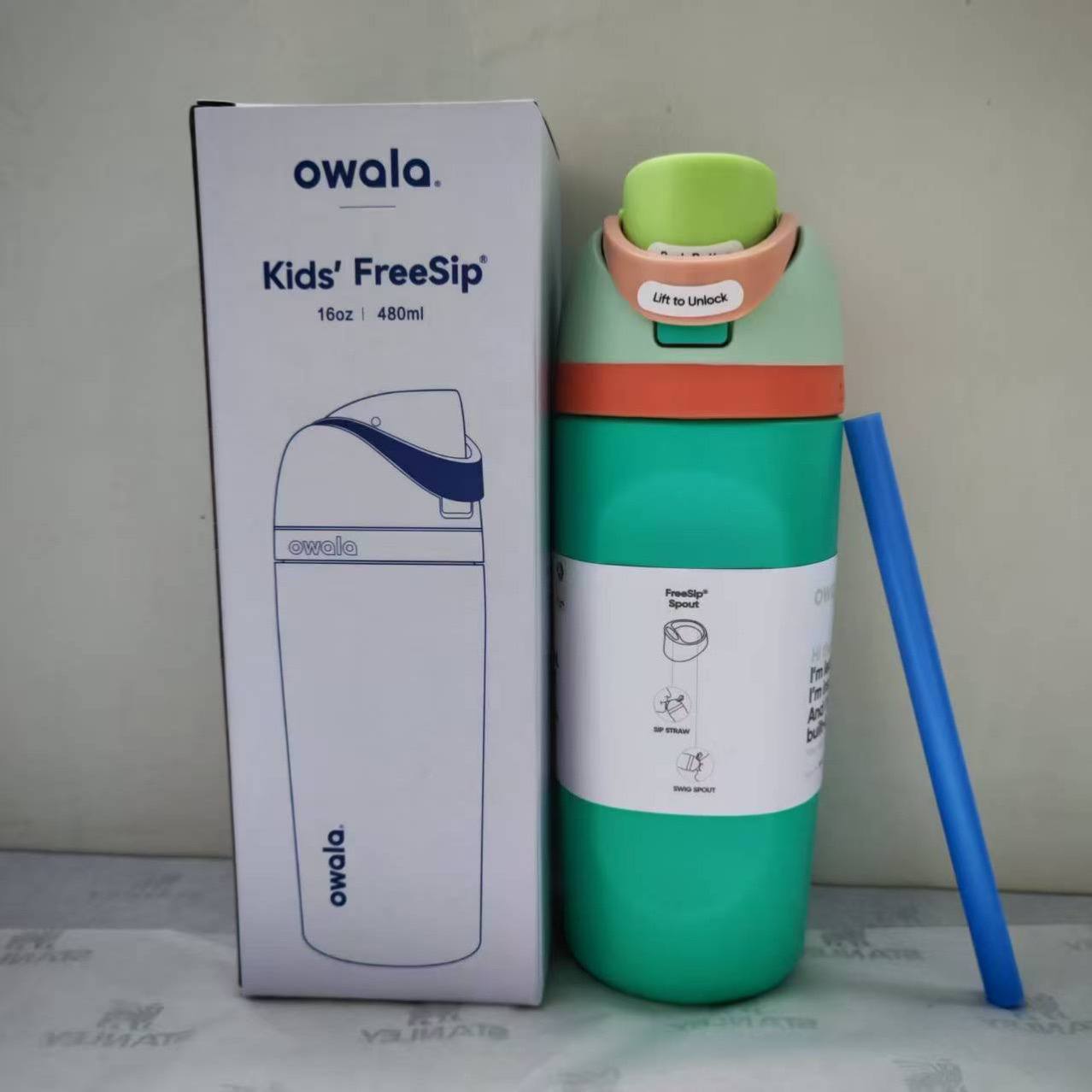 Owala Bottle Stainless Steel Kids' Freesip With Straw 480ml