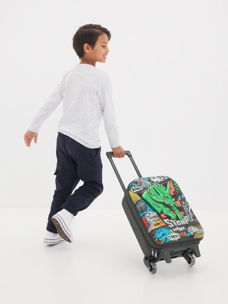 Smiggle Trolley Bag - Hardtop | Green  Dinosaur | 45cm