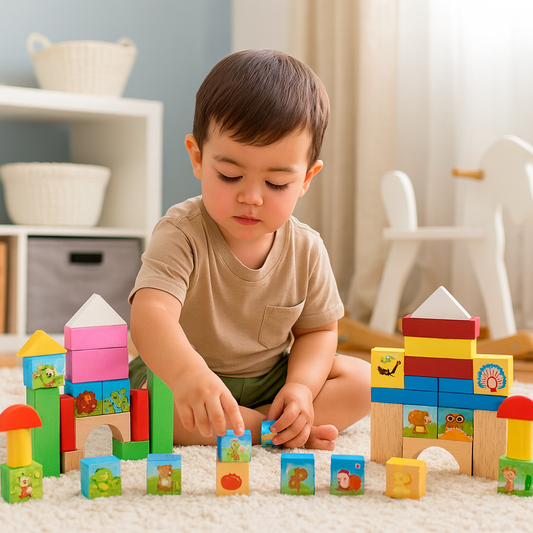 Wooden Blocks Toy For Kids 40 Pcs