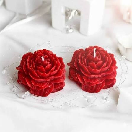 Peony Flower Candle | Pink or Red Decorative Candle