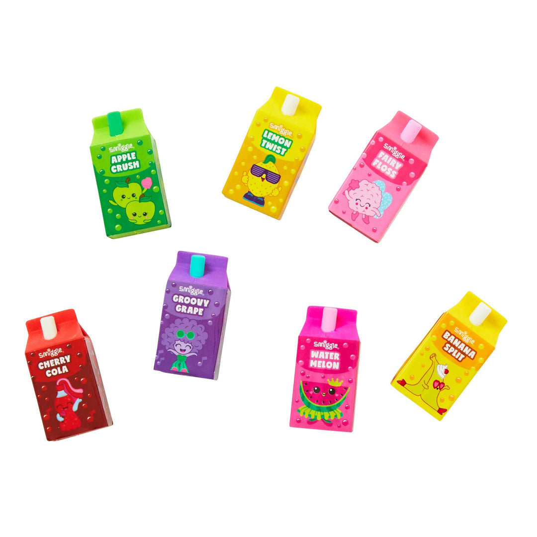Smiggle Scented Erasers | Fun Shakes| Pack Of 7