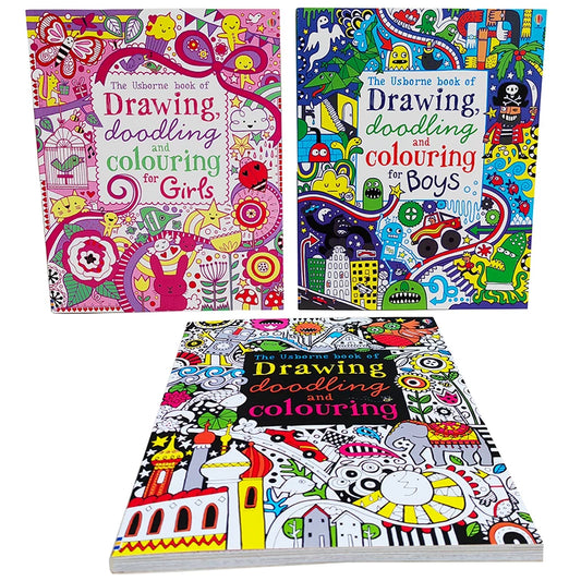 The Usborne Book Of Drawing , Doodling And Colouring | Soft Cover 3+