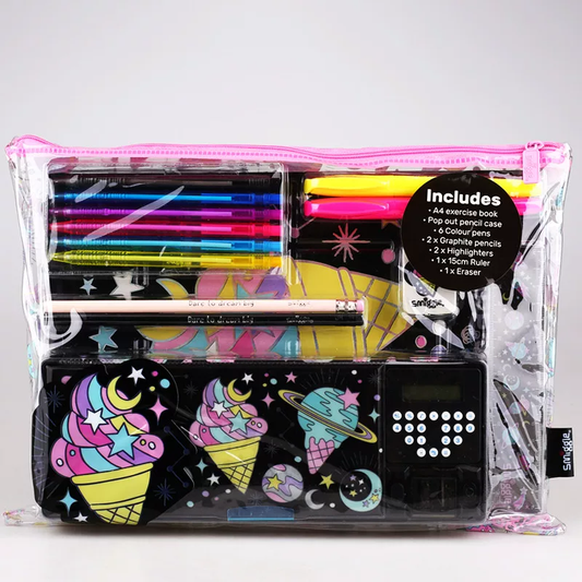 Smiggle Stationery Kit A4 Icecream Design With Case