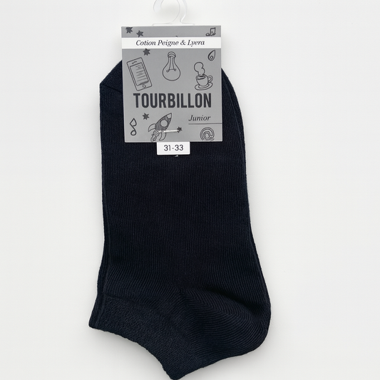 Black Short Socks Cotton Size 31-33