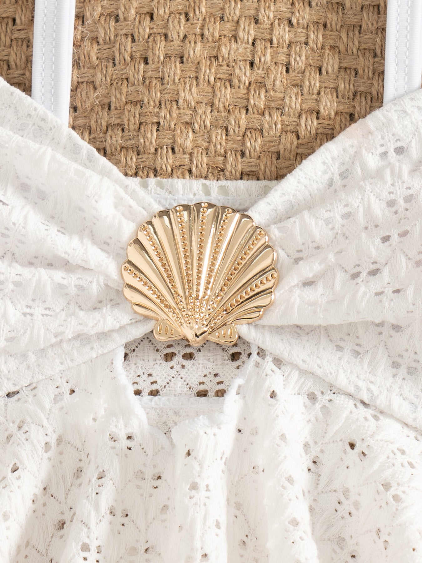 Elegant Shell Detail Swimsuit 2 pcs | Size 6-14y