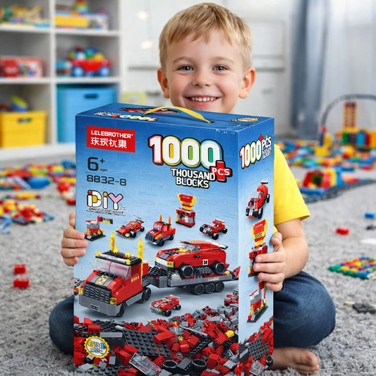 Truck & Racing Cars Building Blocks Set (6 in 1) |  1000pcs | 6+