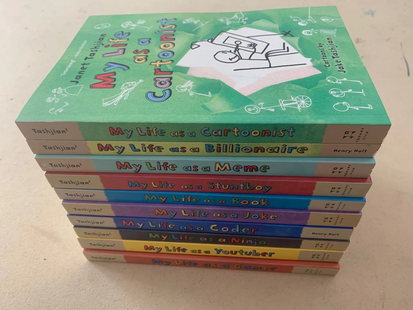 My Life As A Cartoonist 10 Books Set By Janet Tashjian