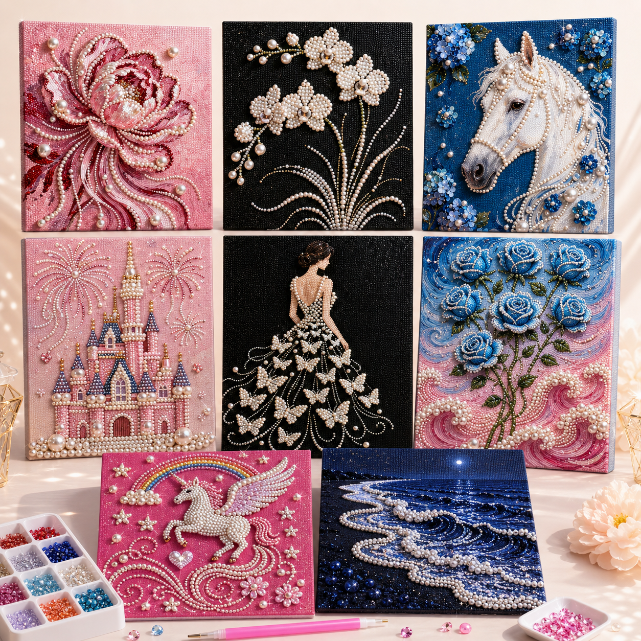 DIY 3D Pearl Bead Art Painting Kit | 30×40cm