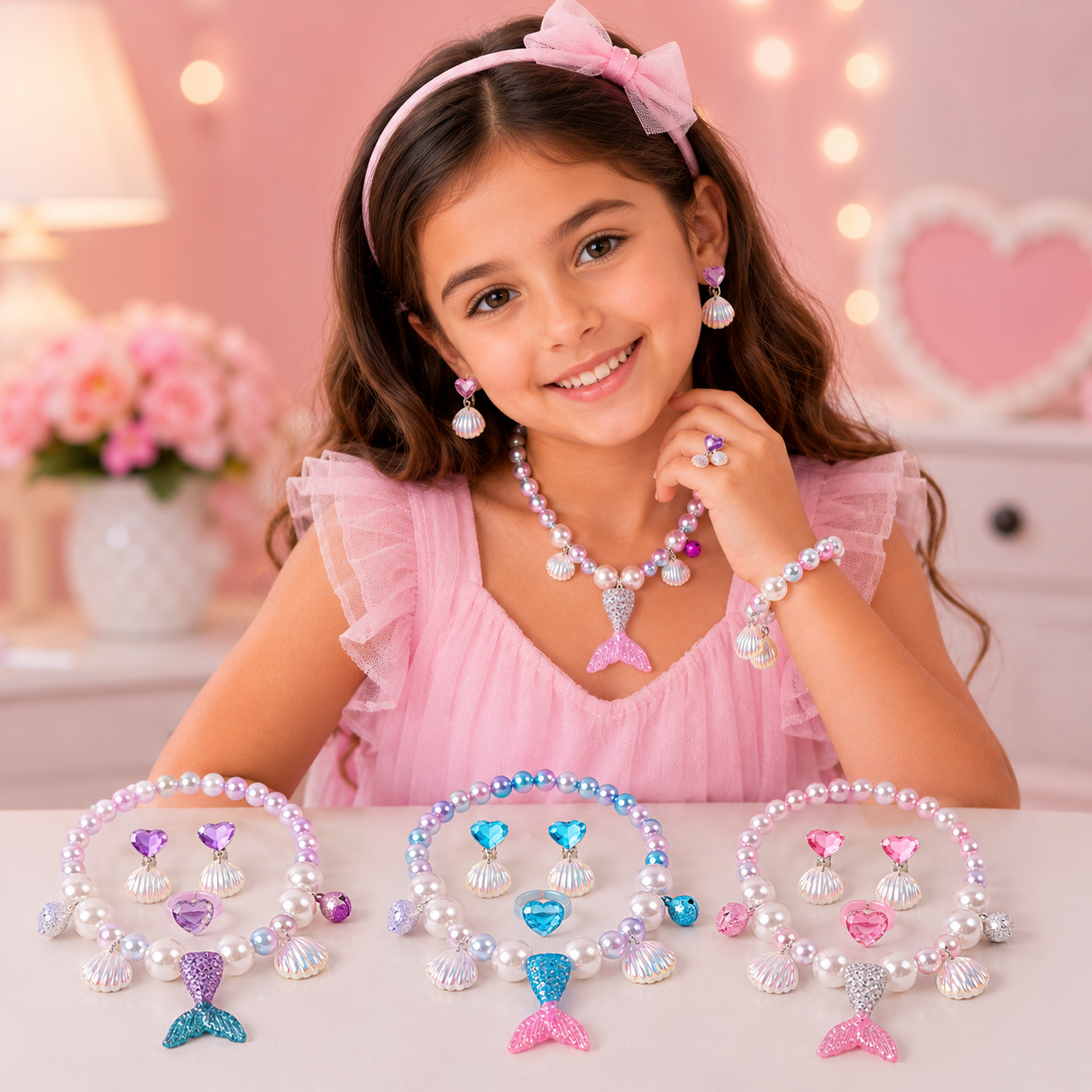 Mermaid Princess Jewelry Set –  3 Magical Colors