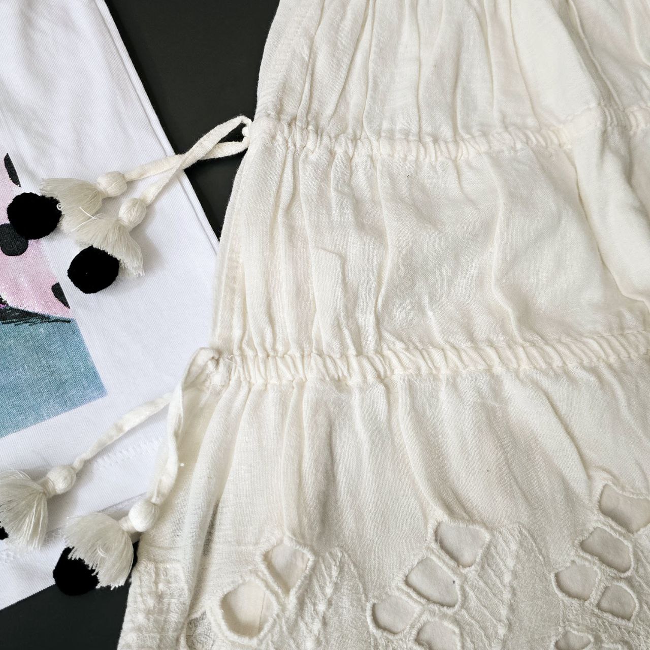 Outfit For Girls Set Of 2 Pcs Tshirt&Skirt Brand Zara Size 6y