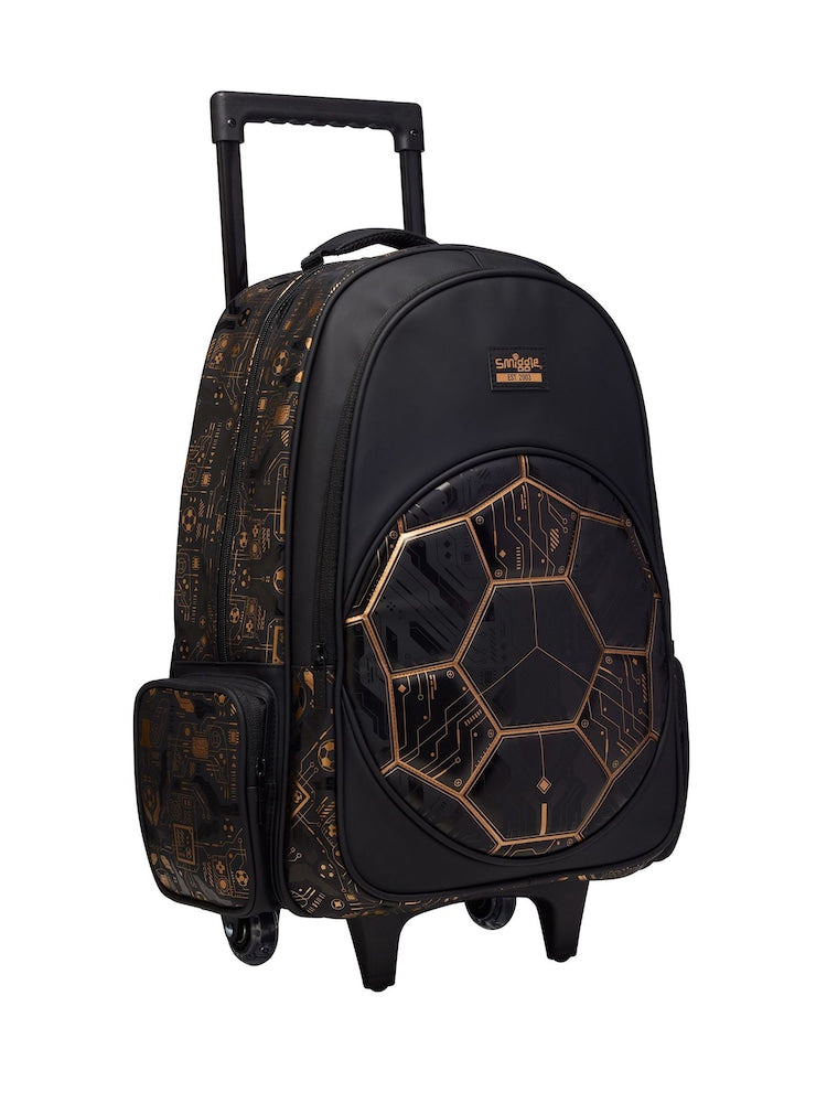 Smiggle Backpack | Light Up Wheels | Gold Football