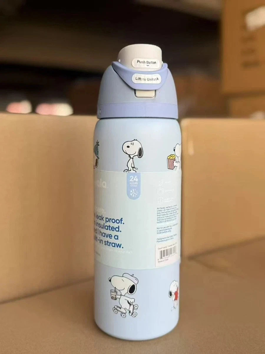 Owala Bottle Stainless Steel Free Sip Leak-proof Snoopy Design 480-710-950ml