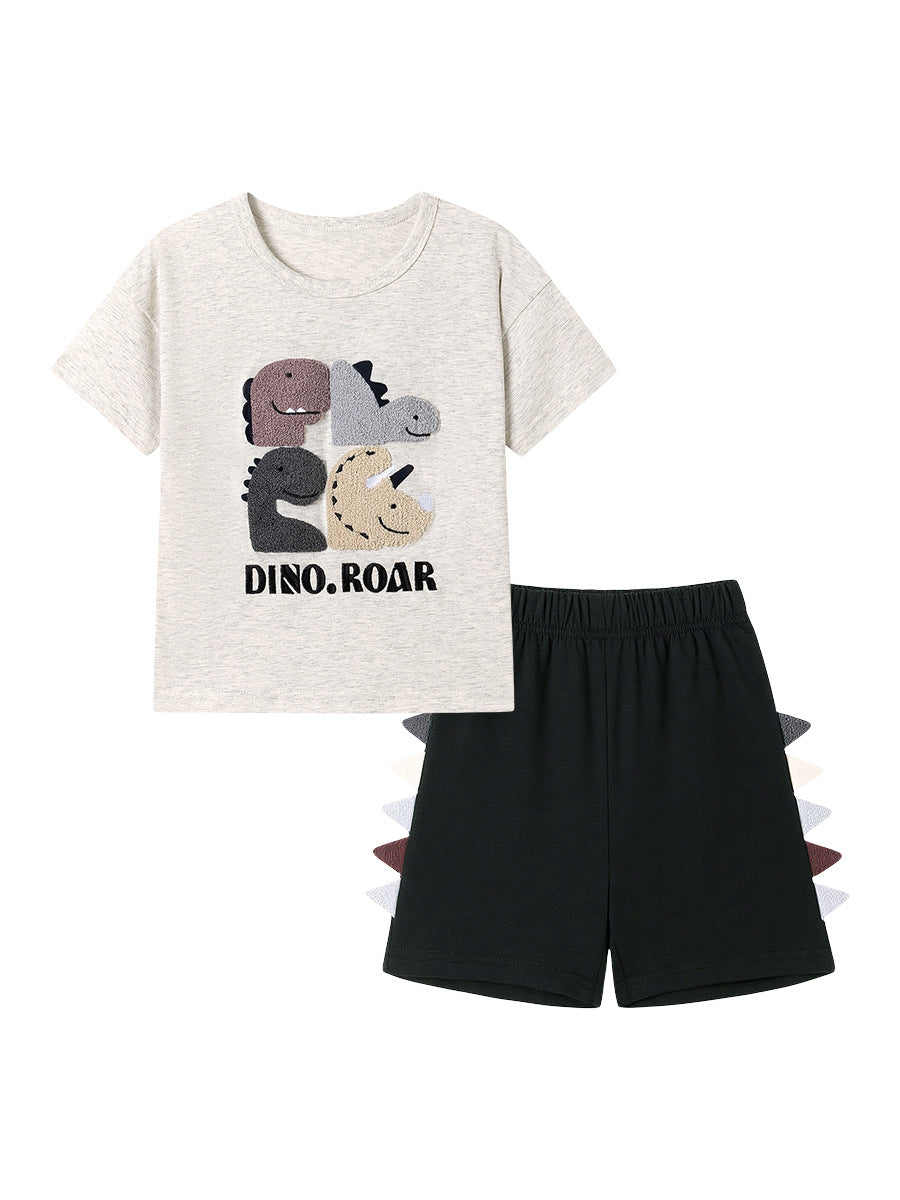 Boys Cotton Dinosaur – Soft Summer Outfit (2–8Y)