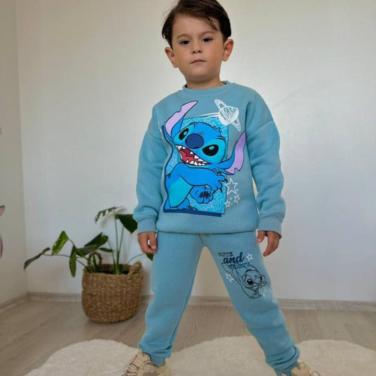 Stitch Outfit Cotton With Fleece 3-8y