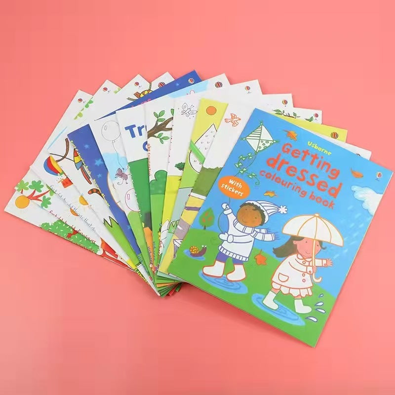 Usborne Colouring Book With Stickers - Soft Cover | 3+