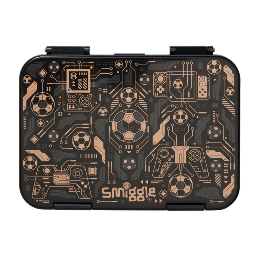 Smiggle Football Design Lunch Box 21x15x4.5