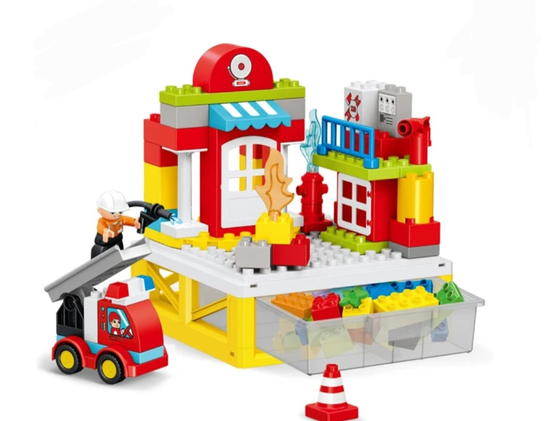 Blocks Creative Fire Station Building Set – 53 Pieces