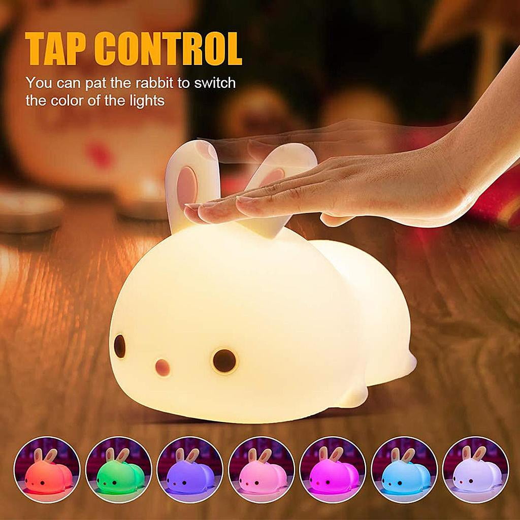 Lovely Bunny Silicone Night Light - Usb Rechargeable | 3+
