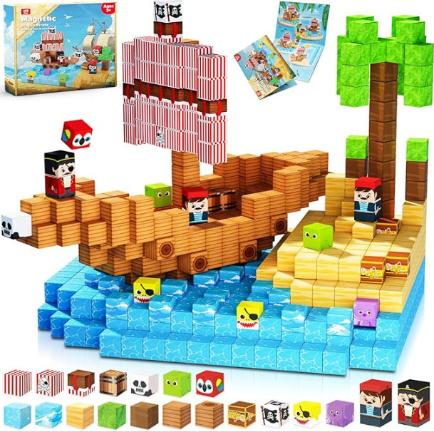 Magnetic Building Cubes Set – 100 Pieces | Ages 3+