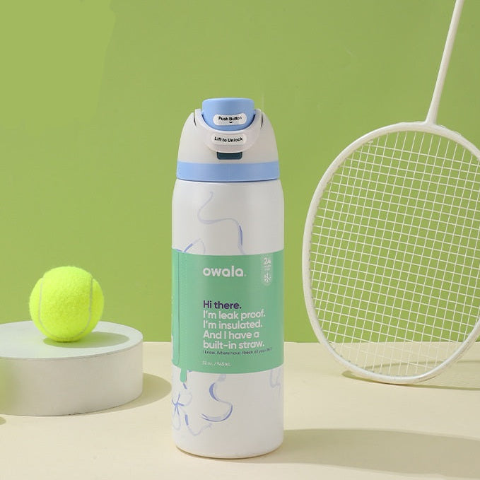 Owala Bottle Stainless Steel Free Sip Leak-proof Blue Ribbon 710-950ml