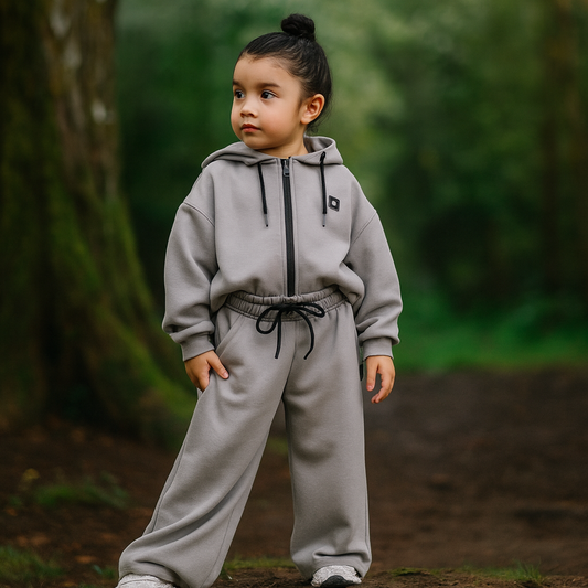 Girls' Satin Tracksuit with WideLeg Pants Sizes 3-10y