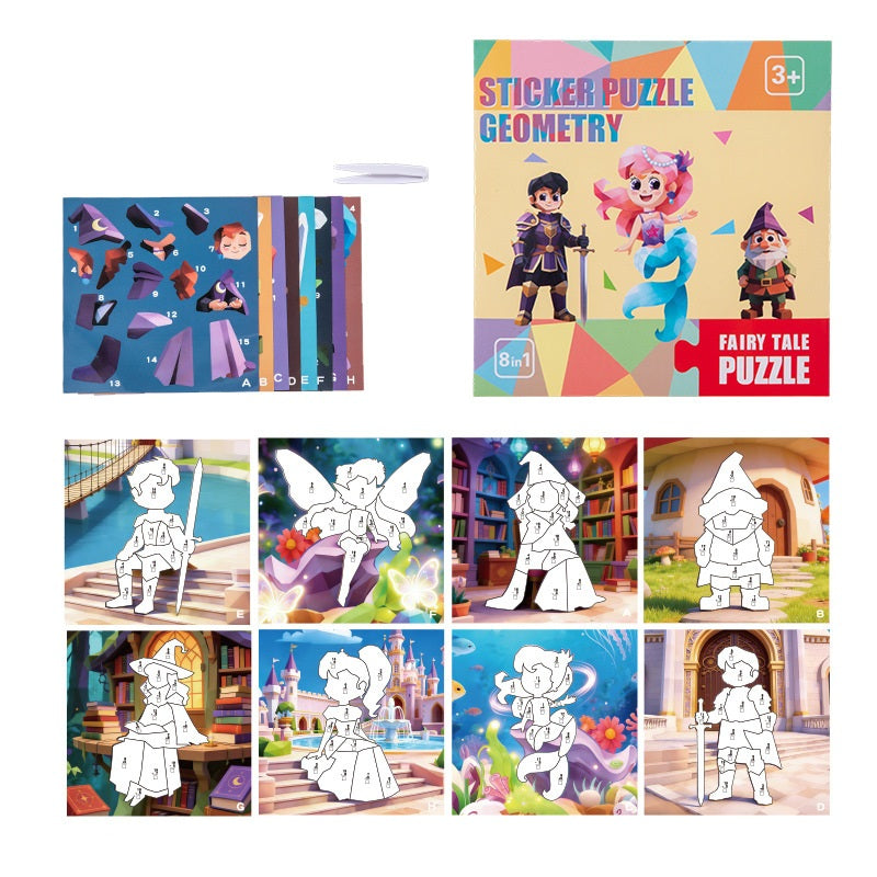 Geometric Sticker Puzzle Set for Kids | Ages 3+
