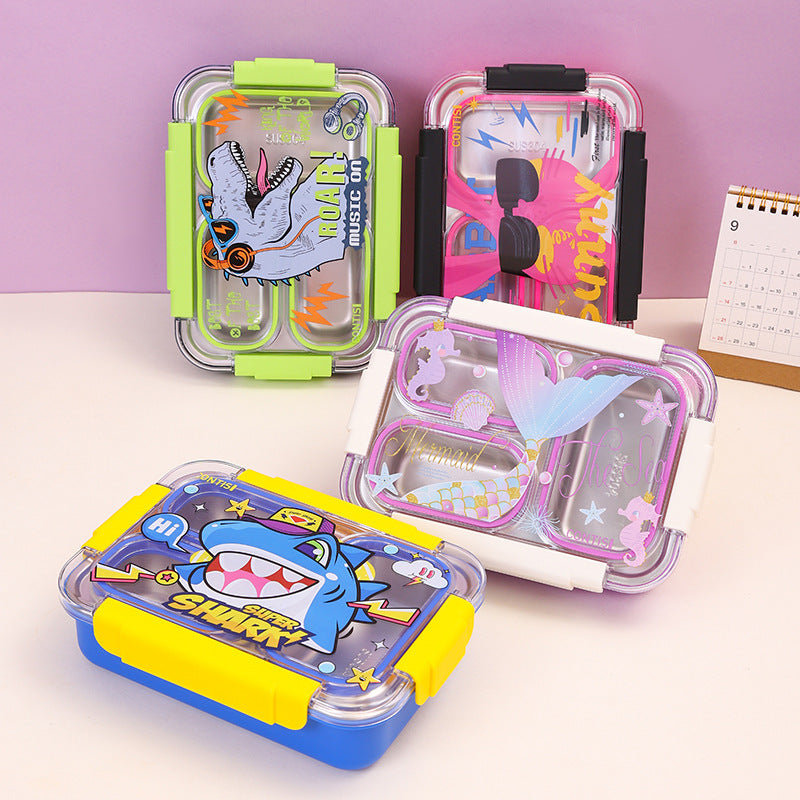 Lunch Box Stainless- Cartoon Design