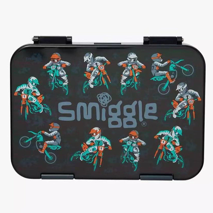 Smiggle Lunch Box Motorcycle Design 21x15x4.5