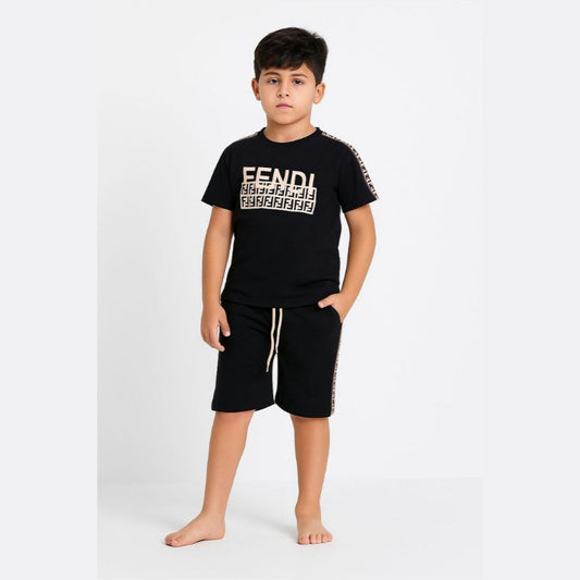 Outfit For Kids Fendi Tshirt&Short Set Size 5-10y