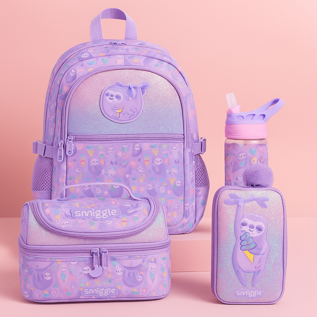 Smiggle Sloth Design Set 4 pcs