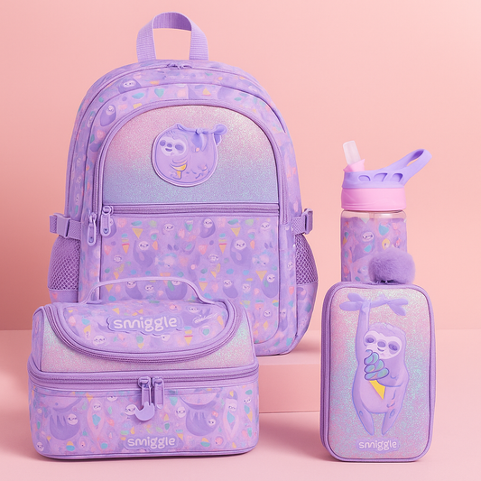 Smiggle Sloth Design Set 4 pcs
