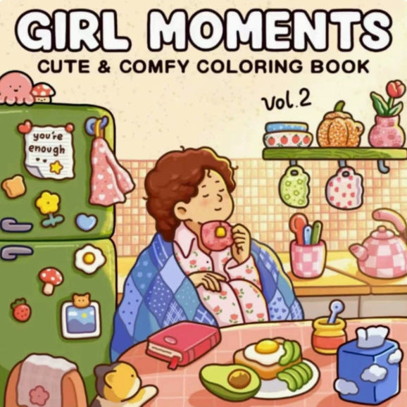 Cute & Comfy Coloring Books – 21 × 21 cm Softcover | 6+