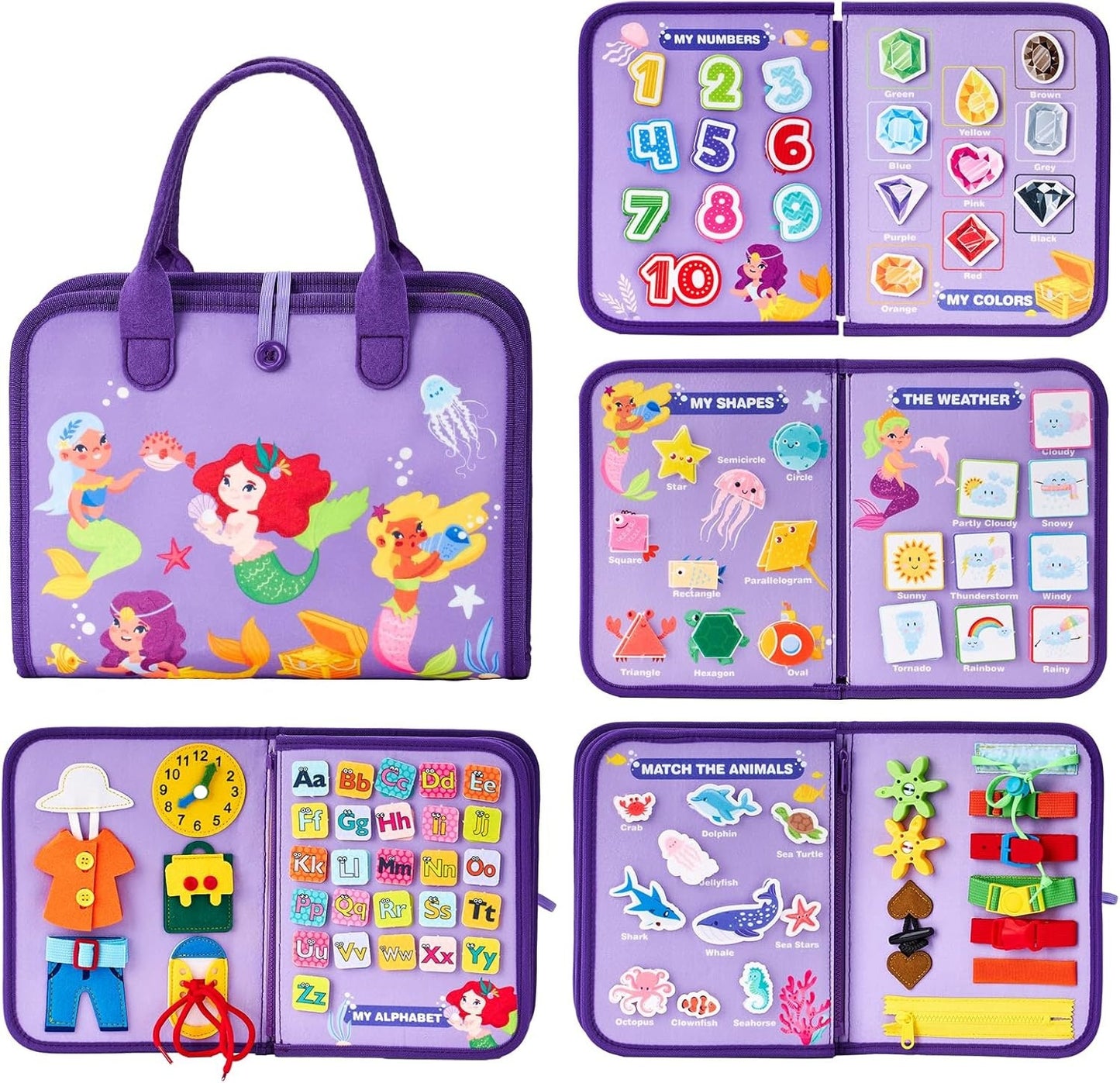 Toddler Busy Board Sensory Preschool Educational Toy For Kids