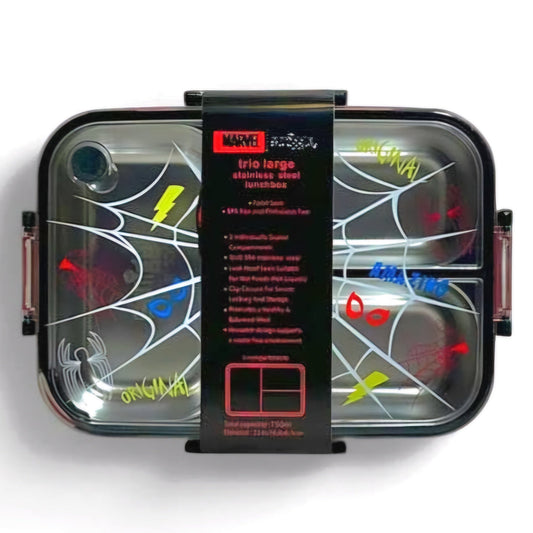 🧊Smiggle Spider-Man Lunch Box | Stainless Steel | 23x17x6.5cm