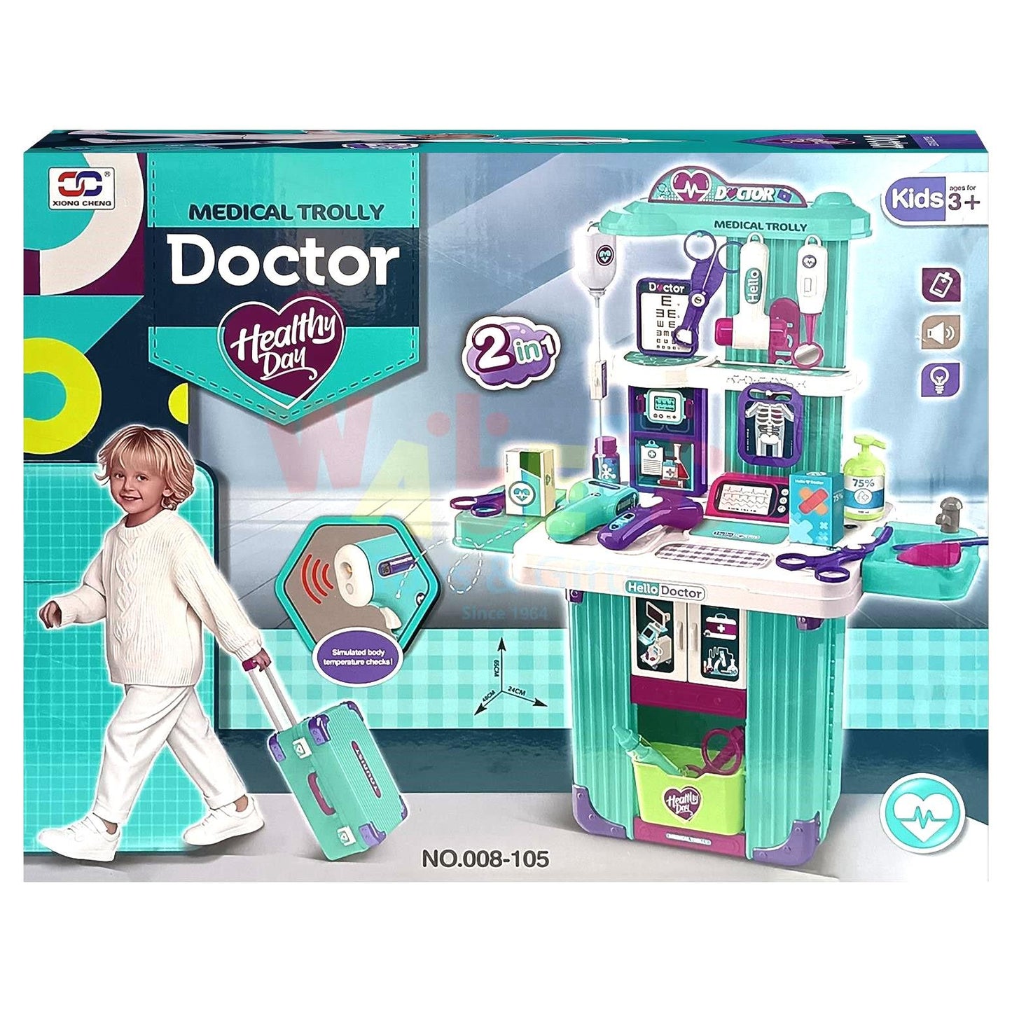 Doctor Set Travel Case Trolley Bag 2in1