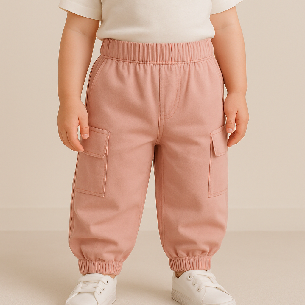 Cargo Pants For Girls Pink Color Size 3-4y