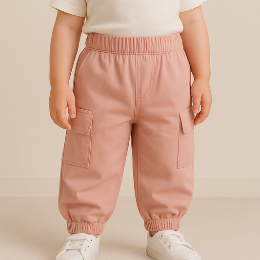 Cargo Pants For Girls Pink Color Size 3-4y