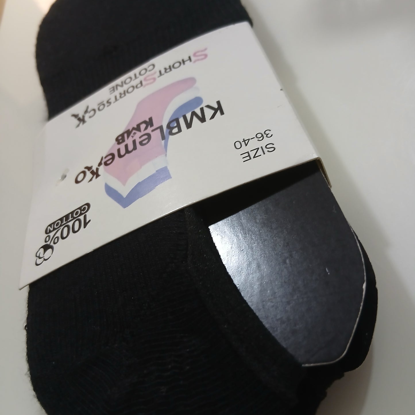 Shorts Socks Cotton 100% Size 36-40 (2 Pairs Set)