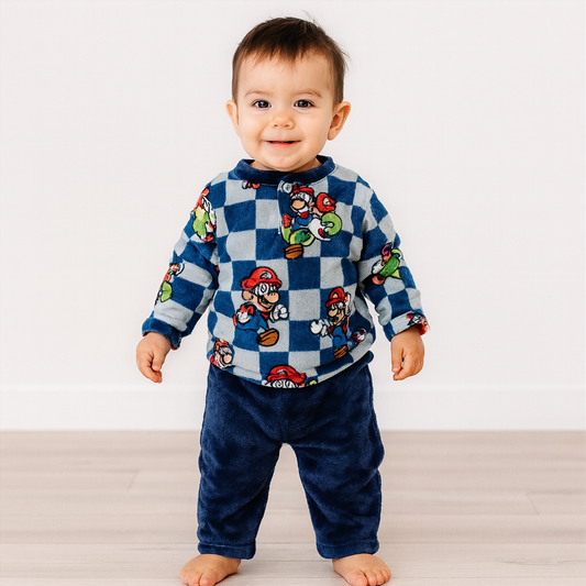 Pyjama Warm For Boys Super Mario Design Size 1y