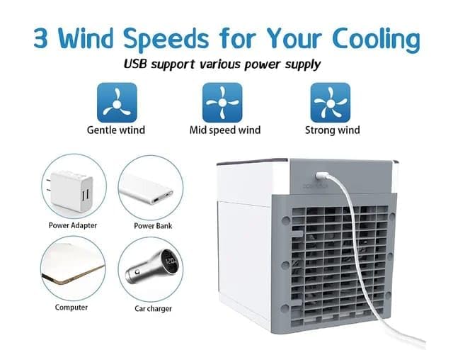 Portable Air Cooler With 2× Cooling Power