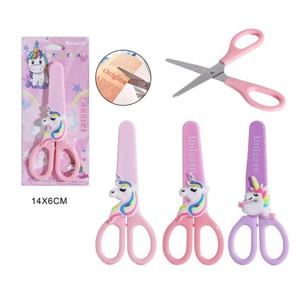 Mini Scissors With Protective Cover Unicorn Design