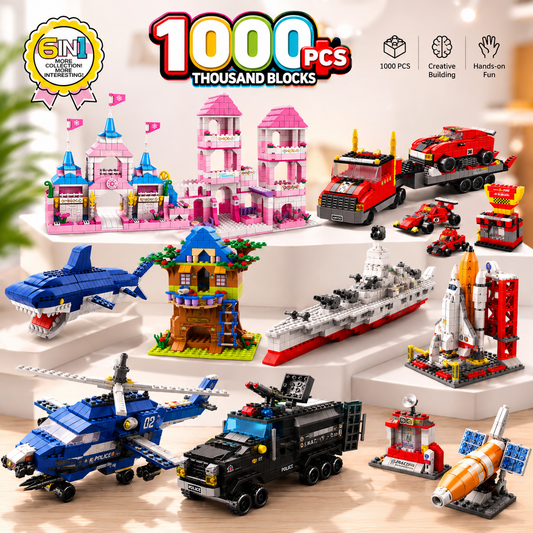 1000PCS 6-in-1 Building Blocks Collection Set | 6+