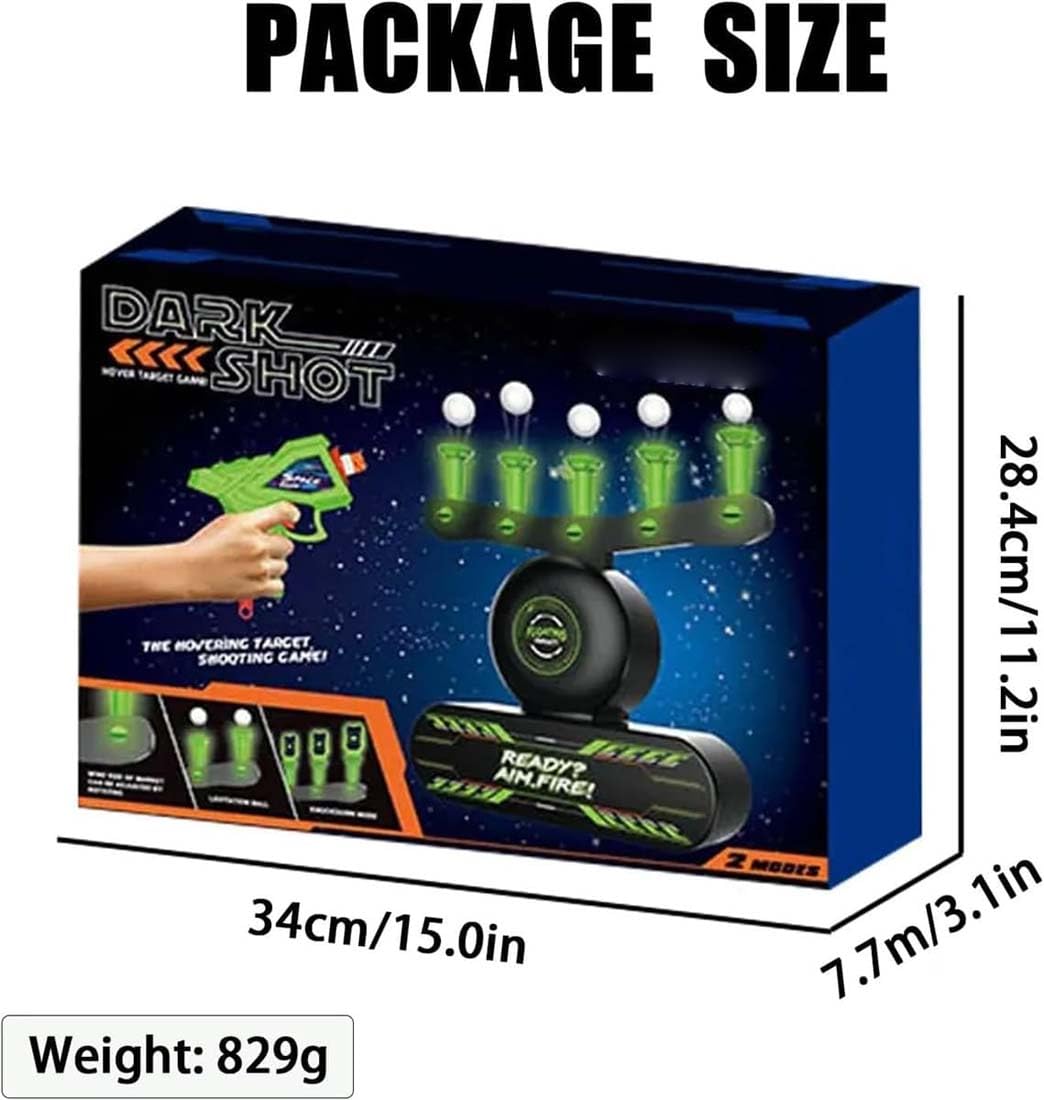 Glow-in-the-Dark Floating Target Shooting Game | 2 Blasters & 10 Foam Balls | 8+