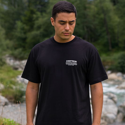 Black T-shirt Art Design Size XLarge