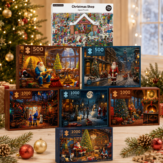 Christmas Jigsaw Puzzle Collection – 500 & 1000 Pieces | Festive Holiday Designs