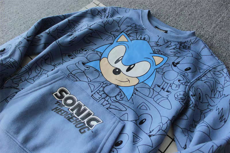 Light Sweater With Fleece Sonic Design Size 5-12y