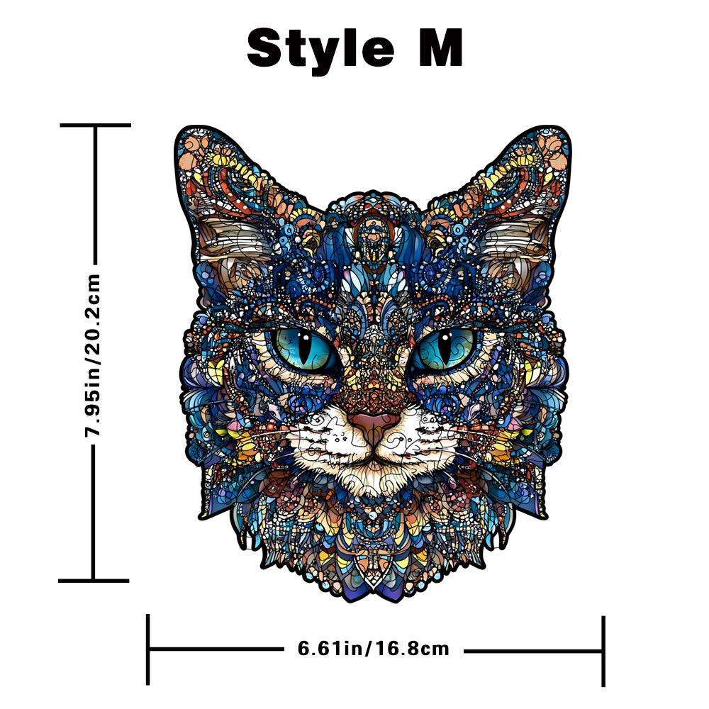 Mystic Cat Wooden Puzzle – 212 Pieces | Premium Animal Jigsaw Puzzle