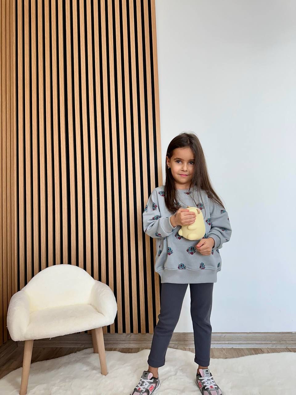 Outfit Cotton Set Flowers Design Size 2-8y