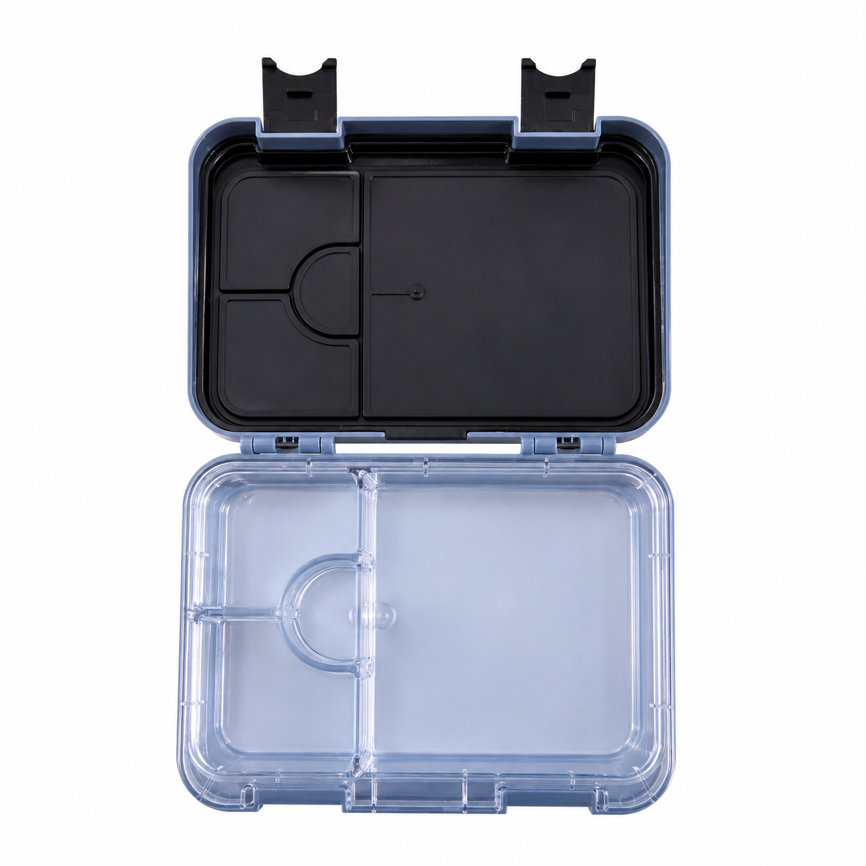 Premium Tritan Kids Lunch Box – Leakproof School Bento Box | Grey + Black