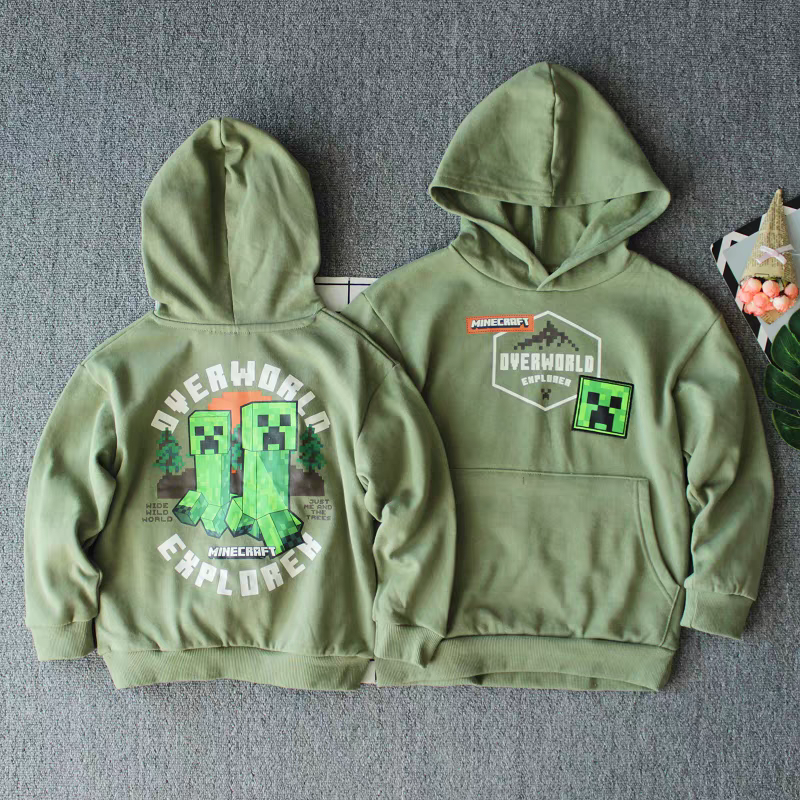 Hoodie Minecraft Design With Fleece 6-16y